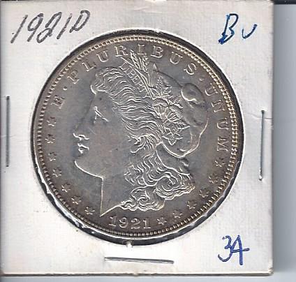lot 1955 image: 1921 D Morgan Dollar
