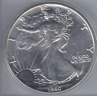 lot 1962 image: 1990 American Silver Eagle