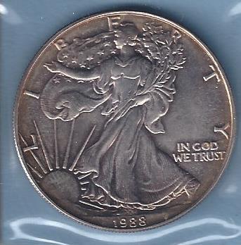 lot 1963 image: 1988 American Silver Eagle