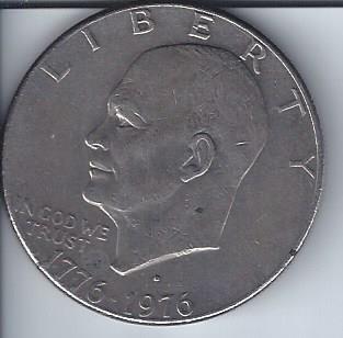 lot 1966 image: 1776-1976 Eisenhower Dollar