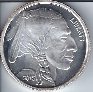 lot 1969 image: 1oz Buffalo Round Silver