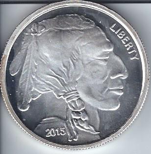 lot 1970 image: 1oz Buffalo Round Silver