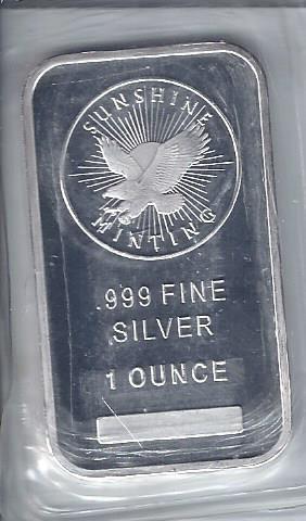 lot 1975 image: Sunshine Mint Silver Bar