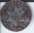 lot 1300 image: 1853 Silver 3 cents coin