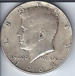 lot 1306 image: 1964 John F. Kennedy Silver 12 Dollar