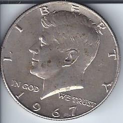 lot 1309 image: 1967 John F. Kennedy Silver 12 Dollar 40% Silver
