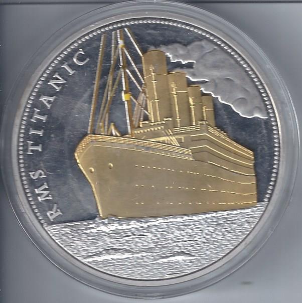 lot 1310 image: Large Titanic Collectors Coin 100th Anniversary