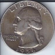 lot 1317 image: 1956 Silver Quarter