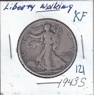 lot 1988 image: 1943s walking liberty silver half dollar