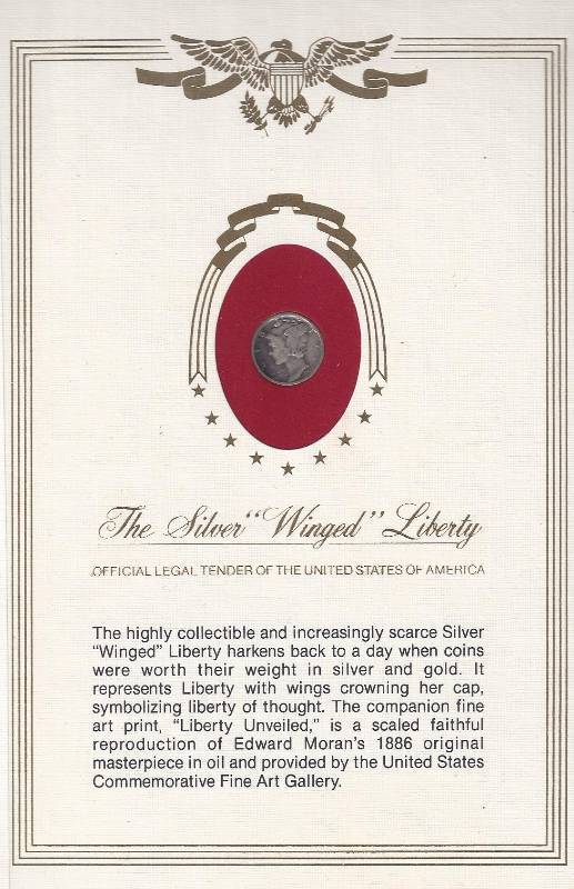 lot 1345 image: United States Commemorative Fine Art Mercury Dime