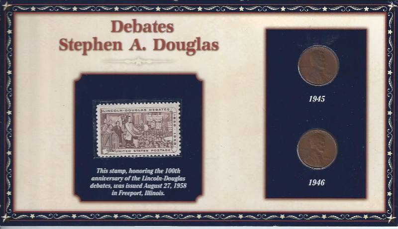 lot 1386 image: 1945-1946 Debate Steven A. Douglas Pennies