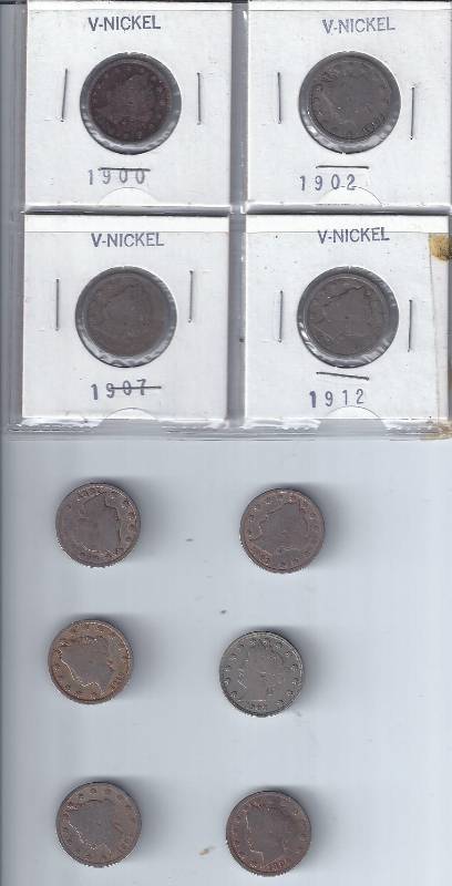 lot 1416 image: 10- V Nickles