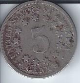 lot 1417 image: 1867 Shield Nickle