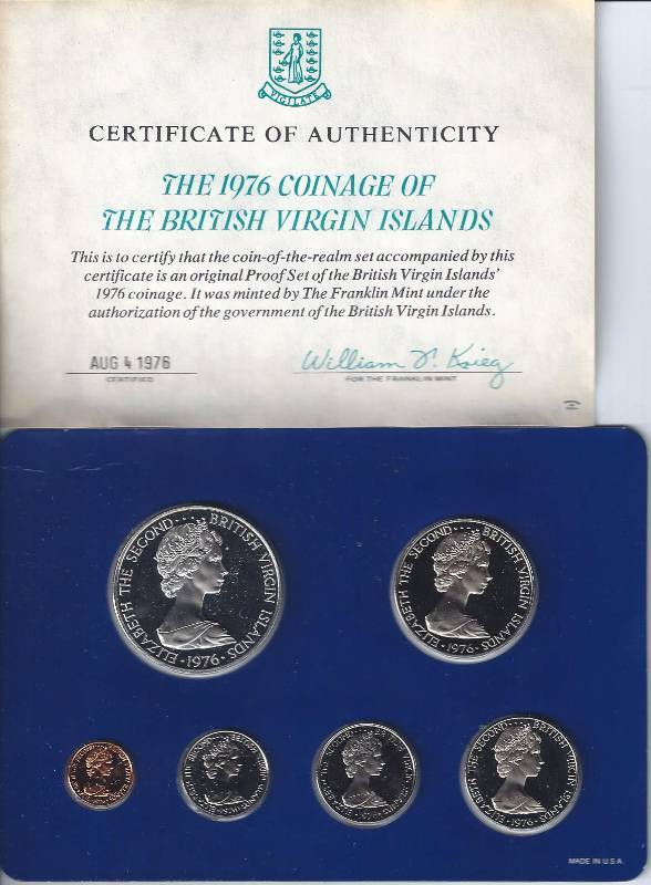 lot 1419 image: Franklin Mint 1976 Virgin Islands Proof Set