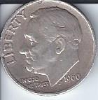 lot 1427 image: 1960 Silver Roosevelt Dime