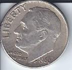 lot 1428 image: 1960 Silver Roosevelt Dime