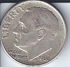 lot 1430 image: 1960 Silver Roosevelt Dime