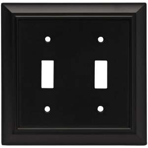 lot 3294 image: Brainerd Architectural 2-Gang Toggle Switch Wall Plate