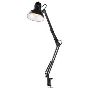 lot 3310 image: Globe Electric 32 Multi-Joint Metal Clamp Black Desk Lamp 56963