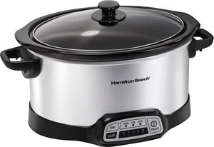lot 7936 image: Hamilton Beach - 6-Quart Slow Cooker - Stainless