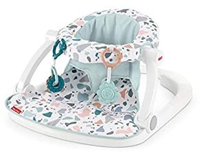 lot 1539 image: Fisher-Price Sit-Me-Up Floor Seat Pacific Pebble, portable baby chair with toys (B07WRST18K)