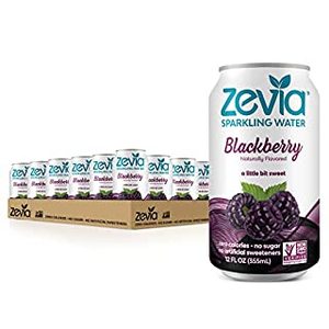 lot 1540 image: Zevia Sparkling Water, Blackberry, 12 Ounce Cans (Pack Of 24) (B01GXPRXRI) Best By Oct 8 2022