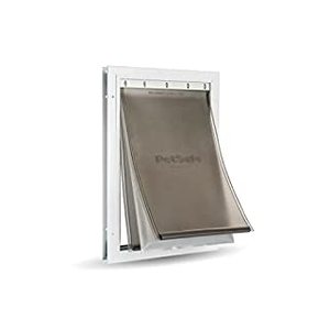 lot 2210 image: PetSafe Extreme Weather Dog and Cat Door - Aluminum Frame Pet Door - Large (B082N4VP2W)