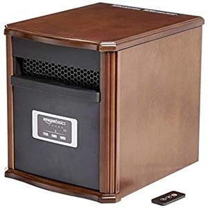 lot 3331 image: Amazon Basics Portable Eco-Smart Space Heater - Wood (B07JW4C7BJ)