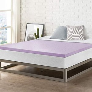 lot 5106 image: Best Price Mattress 2 Inch Ventilated Memory Foam Topper, Mattress Pad with Soothing Lavender Infusion, CertiPUR-US Certified, Queen