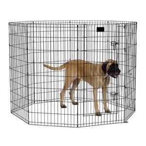lot 5109 image: MidWest Homes For Pets Metal Black Exercise Pen with Door  Playpen