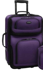 lot 5110 image: U.S. Traveler Rio 2-Piece Carry-On Luggage, Purple