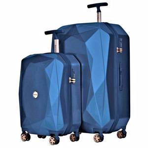 lot 7964 image: Kensie Charming Diamond Collection 2-Piece Hard Side Vertical Rolling Luggage Set with Spinner Wheels, Blue