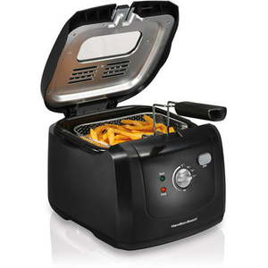 lot 7969 image: Hamilton Beach 2 Liter Cool Touch Deep Fryer  Model# 35021