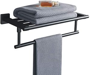lot 3253 image: Alise Towel Rack Black 1 Pc
