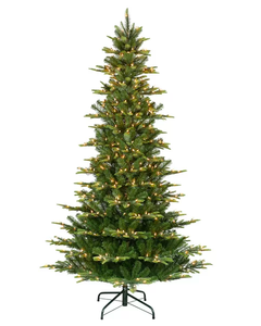 lot 2201 image: Puleo 6.5 Slim Aspen Fir Fake Christmas Tree