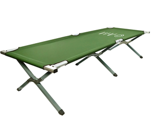 lot 2205 image: VIVO Fold Put Camping Cot, Dark Green