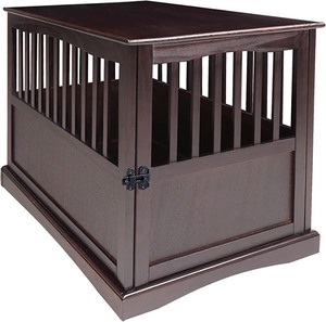 lot 2209 image: Casual Home Large Pet Crate End Table In Espresso