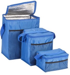 lot 5137 image: Set of 3 Royal Blue Thermal Bags (stock photo differs slightly)