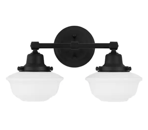 lot 7913 image: Hampton Bay Belvedere Park 2 Light Vanity Fixture