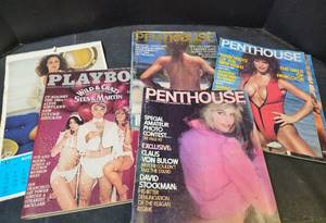 lot 177 image: 1980s and 1990s Playboy and Penthouse Magazines and Calendar