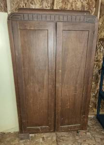 lot 213 image: Chifforobe 38x17x65 (see pics for damage)