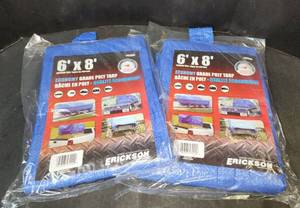 lot 276 image: (2) New 6x8 Poly Tarps