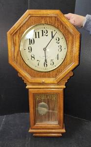 lot 277 image: 28 Westminster Chime Quartz Regulator Wall Clock (untested)