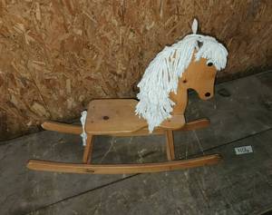 lot 423 image: Wooden Rocking Horse