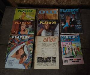 lot 432 image: Playboy, Oui, Affair Magazines, and Cartoon from 1970s