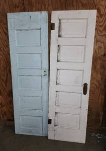 lot 445 image: (2) Old Wooden Doors 24x78