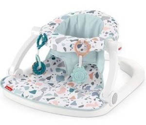 lot 52453 image: Fisher-Price Sit-Me-Up Floor Seat Pacific Pebble, portable baby chair with toys