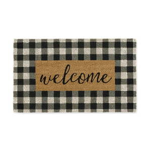 lot 52455 image: DII Checkers Welcome Doormat 18x30x0.5