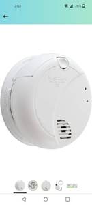 lot 52469 image: First Alert BRK 7010B Hardwired Smoke Detector with Photoelectric Sensor and Battery Backup , White