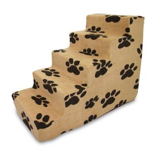 lot 52477 image: Best Pet Supplies ST215C-L Foam Pet StairsSteps, 5-Step, Beige